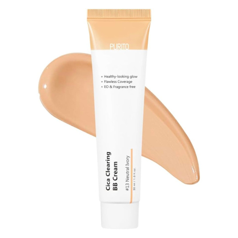 PURITO - Cica Clearing BB Cream, odcień 13 Neutral Ivory - regenerujący krem BB z wąkrotą azjatycką PURITO - Cica Clearing BB Cream, odcień 13 Neutral Ivory - regenerujący krem BB z wąkrotą azjatycką