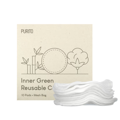 PURITO - Inner Green Reusable Cotton Rounds, 10szt. - wielorazowe płatki kosmetyczne PURITO - Inner Green Reusable Cotton Rounds, 10szt. - wielorazowe płatki kosmetyczne