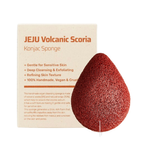 PURITO - JEJU Volcanic Scoria Konjac Sponge - gąbka konjac ze skorią wulkaniczną PURITO - JEJU Volcanic Scoria Konjac Sponge - gąbka konjac ze skorią wulkaniczną