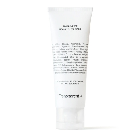 Transparent Lab - Time Reverse Beauty Sleep Mask, 75ml - przeciwzmarszczkowa maska na noc z retinoidami Transparent Lab - Time Reverse Beauty Sleep Mask, 75ml - przeciwzmarszczkowa maska na noc z retinoidami