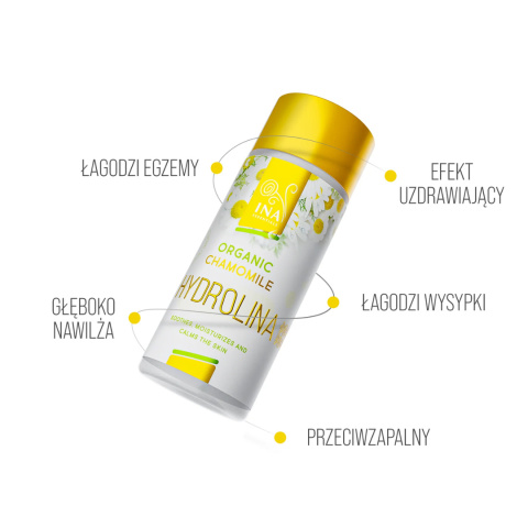 InaEssentials - Organiczna Woda Rumiankowa - Hydrolina na Egzemę i Podrażnioną Skórę, 150ml InaEssentials - Organiczna Woda Rumiankowa - Hydrolina na Egzemę i Podrażnioną Skórę, 150ml