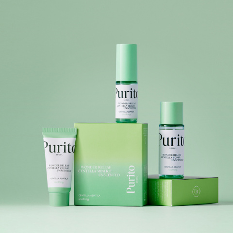 PURITO Seoul - Wonder Releaf Centella Mini Kit Unscented - zestaw bezzapachowych miniaturek do twarzy, 3szt. PURITO Seoul - Wonder Releaf Centella Mini Kit Unscented - zestaw bezzapachowych miniaturek do twarzy, 3szt.