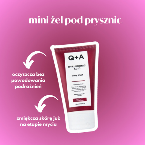 Q+A - Travel Trio – zestaw podróżny do pielęgnacji ciała, 3 x 50ml Q+A - Travel Trio – zestaw podróżny do pielęgnacji ciała, 3 x 50ml