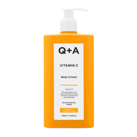 Q+A - Vitamin C Body Cream - Antyoksydacyjny Balsam do Ciała z Witaminą C, 250ml Q+A - Vitamin C Body Cream - Antyoksydacyjny Balsam do Ciała z Witaminą C, 250ml