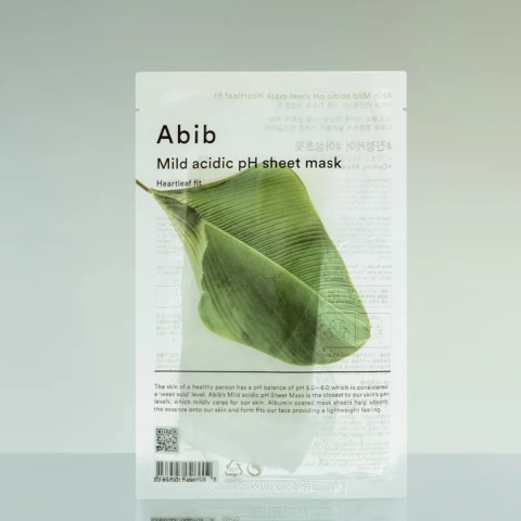 Abib - Mild Acidic pH Sheet Mask Heartleaf Fit - Łagodząca Maska W Płachcie, 30ml