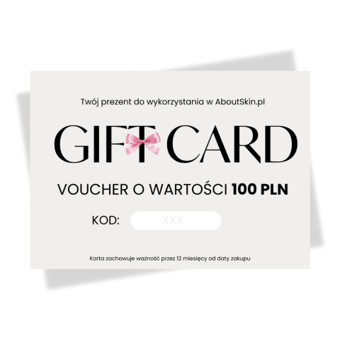 About Skin - Gift Card - Voucher Prezentowy o wartości 100 zł About Skin - Gift Card - Voucher Prezentowy o wartości 100 zł