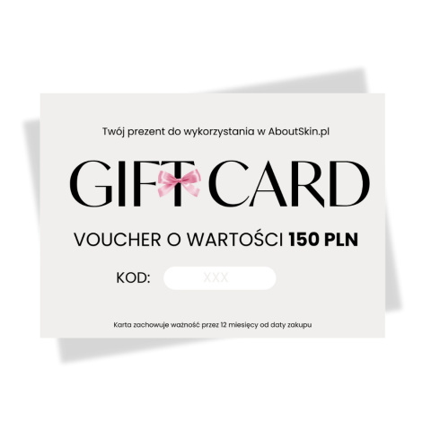 About Skin - Gift Card - Voucher Prezentowy o wartości 150 zł About Skin - Gift Card - Voucher Prezentowy o wartości 150 zł