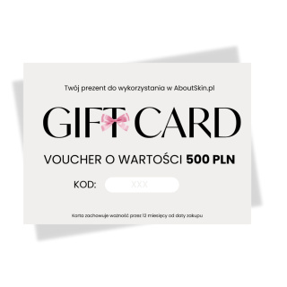 About Skin - Gift Card - Voucher Prezentowy o wartości 500 zł