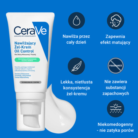 CeraVe - Nawilżający Żel-Krem - Oil Control, 52 ml CeraVe - Nawilżający Żel-Krem - Oil Control, 52 ml