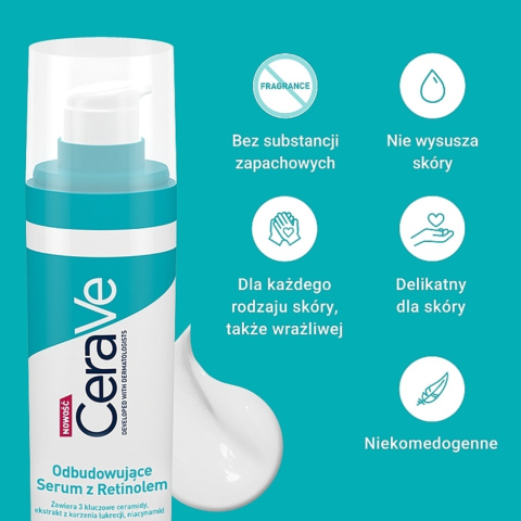 CeraVe - Resurfacing Retinol Serum - Odbudowujące Serum Z Retinolem, 30ml CeraVe - Resurfacing Retinol Serum - Odbudowujące Serum Z Retinolem, 30ml