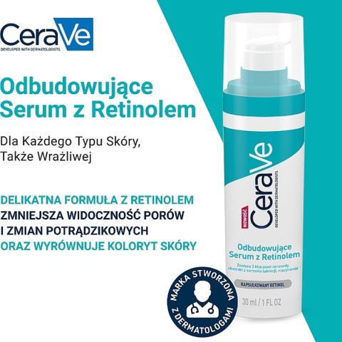 CeraVe - Resurfacing Retinol Serum - Odbudowujące Serum Z Retinolem, 30ml CeraVe - Resurfacing Retinol Serum - Odbudowujące Serum Z Retinolem, 30ml