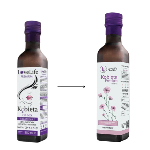 LoveLife - Kobieta Premium - kompozycja czterech olejów zimnotłoczonych, 250ml LoveLife - Kobieta Premium - kompozycja czterech olejów zimnotłoczonych, 250ml