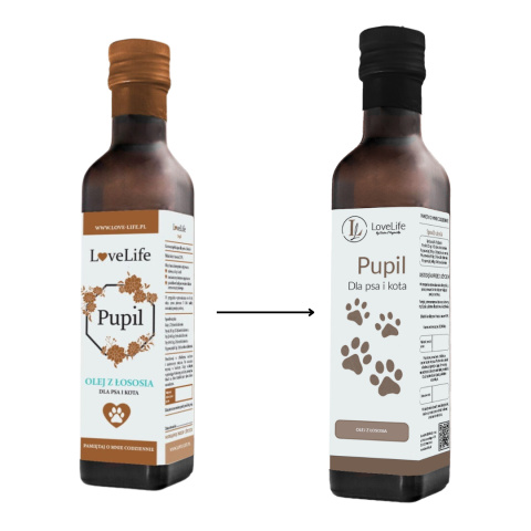 LoveLife - Pupil Oil - Uzupełnienie Diety Dla Psów i Kotów, 250ml LoveLife - Pupil Oil - Uzupełnienie Diety Dla Psów i Kotów, 250ml
