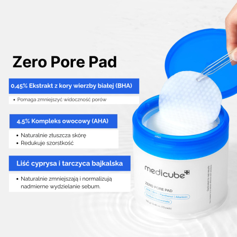 Medicube - Zero Pore Pad 2.0 - Płatki Złuszczające Do Twarzy, 70szt. / 100ml