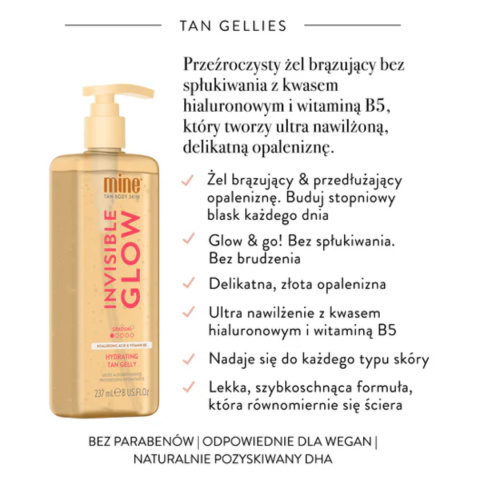 MineTan - Invisible Glow Gradual - Stopniowo Opalający Żel, 237 ml MineTan - Invisible Glow Gradual - Stopniowo Opalający Żel, 237 ml