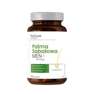 ProCure - Palma Sabałowa MEN + Synergy - Trychologiczny Suplement Diety Hamujący Wypadanie Włosów, 60 kapsułek