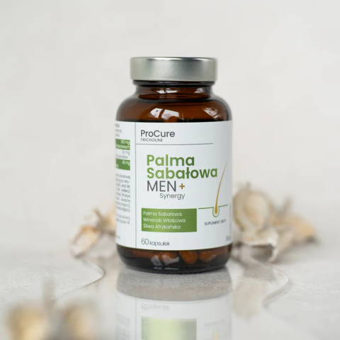 ProCure - Palma Sabałowa MEN + Synergy - Trychologiczny Suplement Diety Hamujący Wypadanie Włosów, 60 kapsułek ProCure - Palma Sabałowa MEN + Synergy - Trychologiczny Suplement Diety Hamujący Wypadanie Włosów, 60 kapsułek