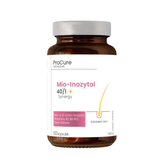 ProCure - Mio-Inozytol 40/1 + Synergy - Trychologiczny Suplement Diety Na Włosy, 60 kapsułek