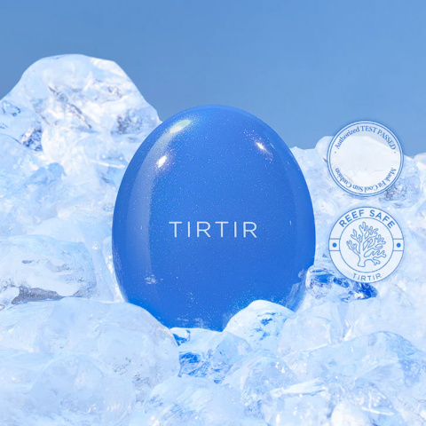 TIRTIR - Mask Fit Cool Blue Sun Cushion SPF 50+ PA++++ - Chłodzący Krem Tonujący Do Twarzy, 18g TIRTIR - Mask Fit Cool Blue Sun Cushion SPF 50+ PA++++ - Chłodzący Krem Tonujący Do Twarzy, 18g