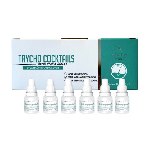Charm Medi - Scalp Anti-Dandruff Coctail - Trychologiczny Koktajl Przeciwłupieżowy, 6 x 7ml Charm Medi - Scalp Anti-Dandruff Coctail - Trychologiczny Koktajl Przeciwłupieżowy, 6 x 7ml