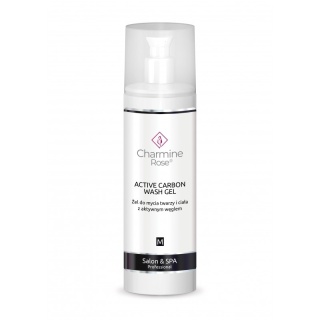 Charmine Rose - Active Carbon Wash Gel - Żel Do Mycia Twarzy z Węglem Aktywnym, 500ml