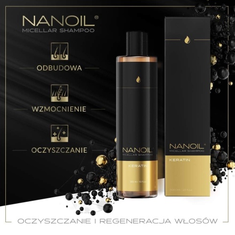 Nanoil - Keratin Micellar Shampoo - Micelarny Szampon z Keratyną, 300ml Nanoil - Keratin Micellar Shampoo - Micelarny Szampon z Keratyną, 300ml