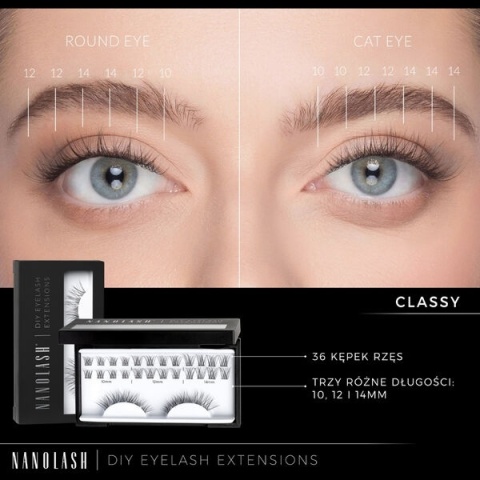 Nanolash - DIY Eyelash Extensions - Classy - Sztuczne Rzęsy Kępki, 36szt. Nanolash - DIY Eyelash Extensions - Classy - Sztuczne Rzęsy Kępki, 36szt.