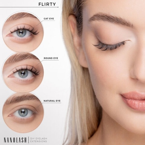 Nanolash - DIY Eyelash Extensions - Flirty - Sztuczne Rzęsy Kępki, 36szt. Nanolash - DIY Eyelash Extensions - Flirty - Sztuczne Rzęsy Kępki, 36szt.