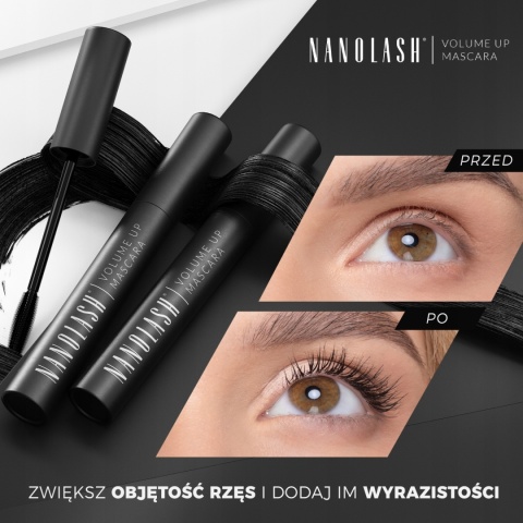 Nanolash - Volume Up Mascara - Pogrubiający Tusz do Rzęs, 10 ml Nanolash - Volume Up Mascara - Pogrubiający Tusz do Rzęs, 10 ml