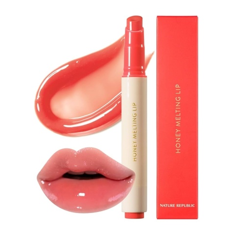 Nature Republic - Honey Melting Lip - 10 PEACH - Błyszczyk Do Ust