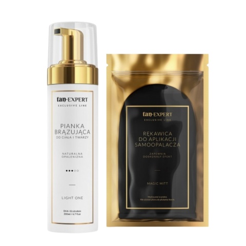 Tan Expert - Zestaw - Samoopalacz Light One + Magic Mitt Rękawica Do Aplikacji Samoopalacza Tan Expert - Zestaw - Samoopalacz Light One + Magic Mitt Rękawica Do Aplikacji Samoopalacza